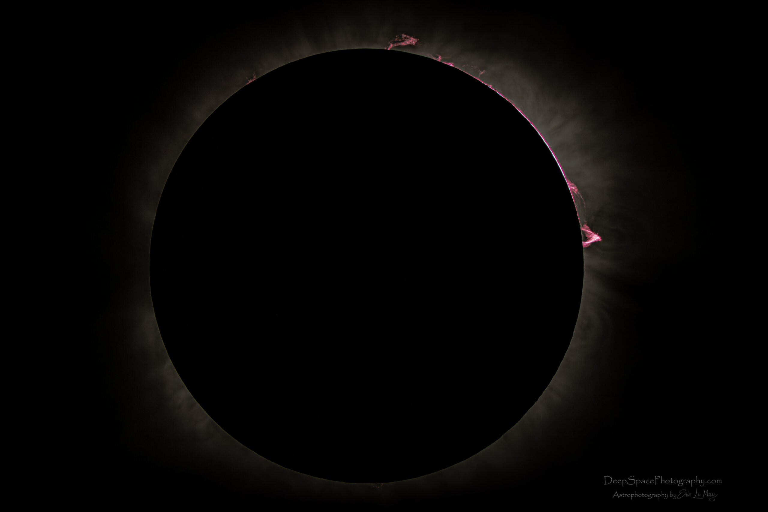 2024 Total Solar Eclipse - Chromosphere & Prominences at 3rd Contact ...